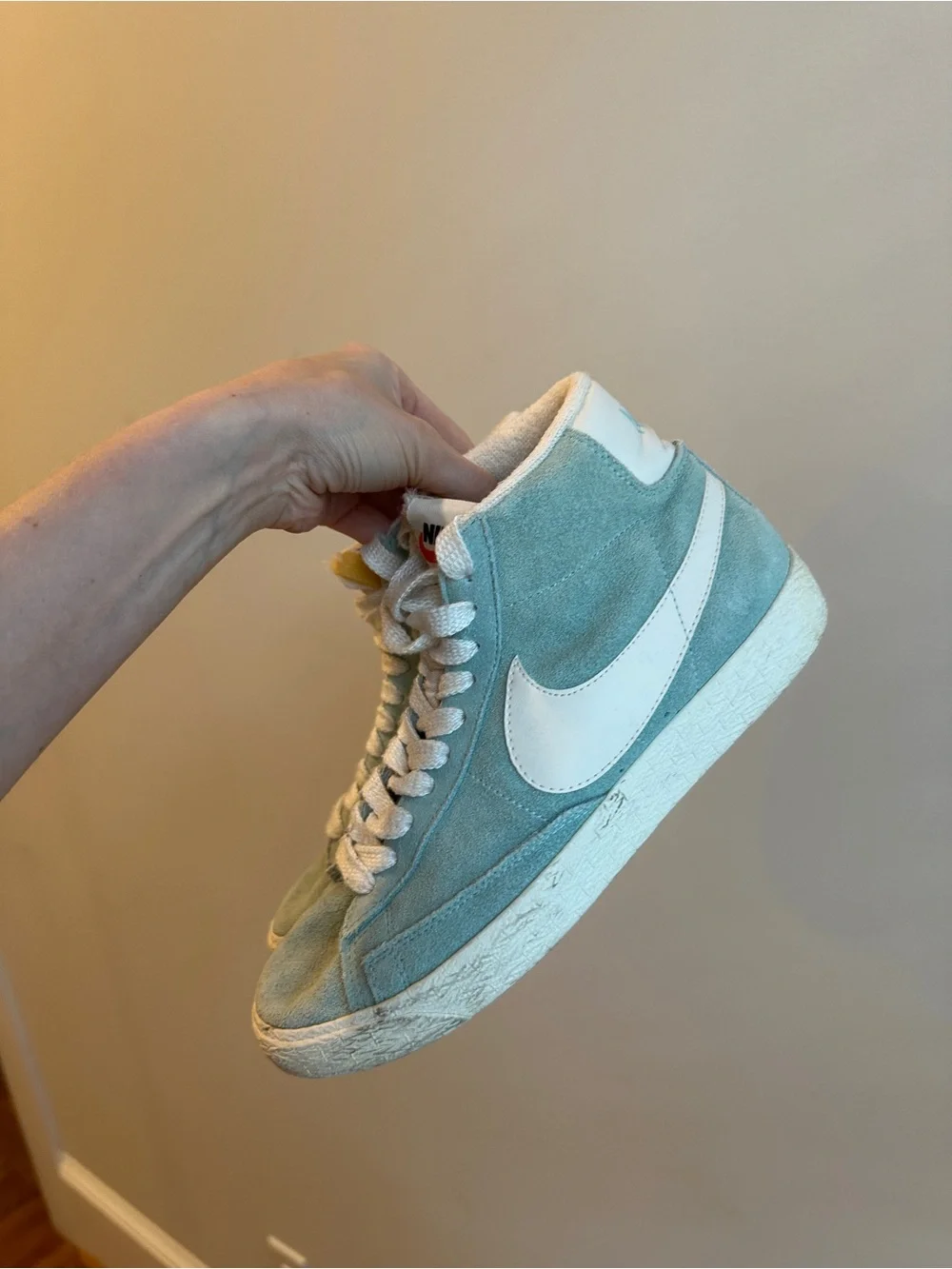 Nike Blazer High-Top Suede Vintage Light Blue Sneakers 8 Women’s